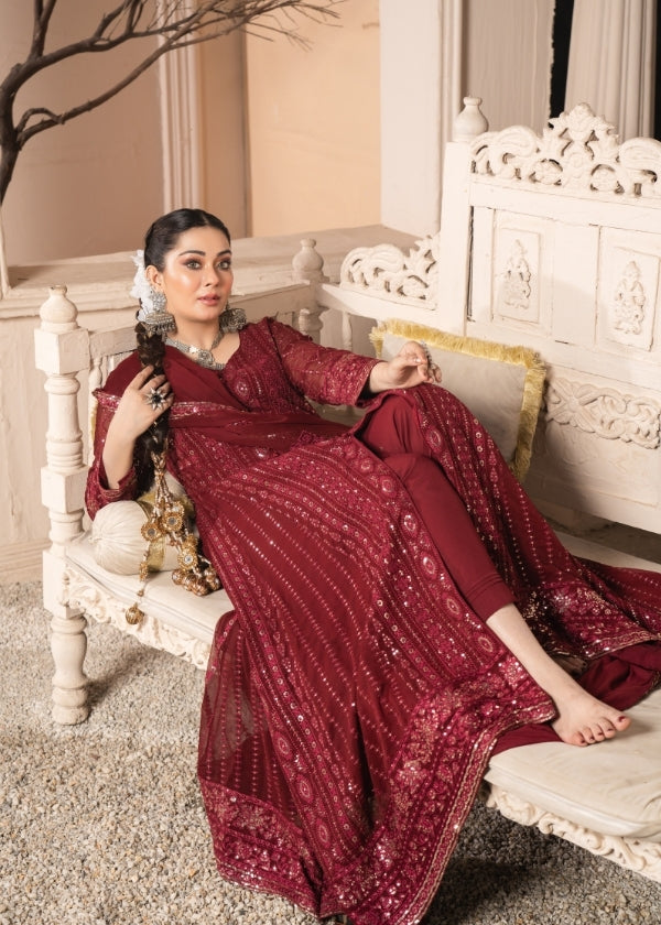 Zarnab Maroon 3 pieces