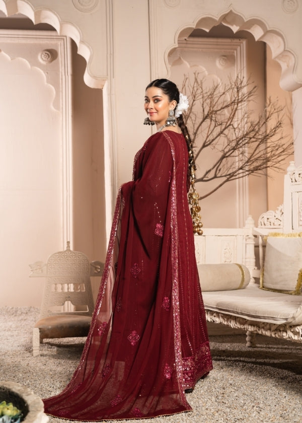 Zarnab Maroon 3 pieces