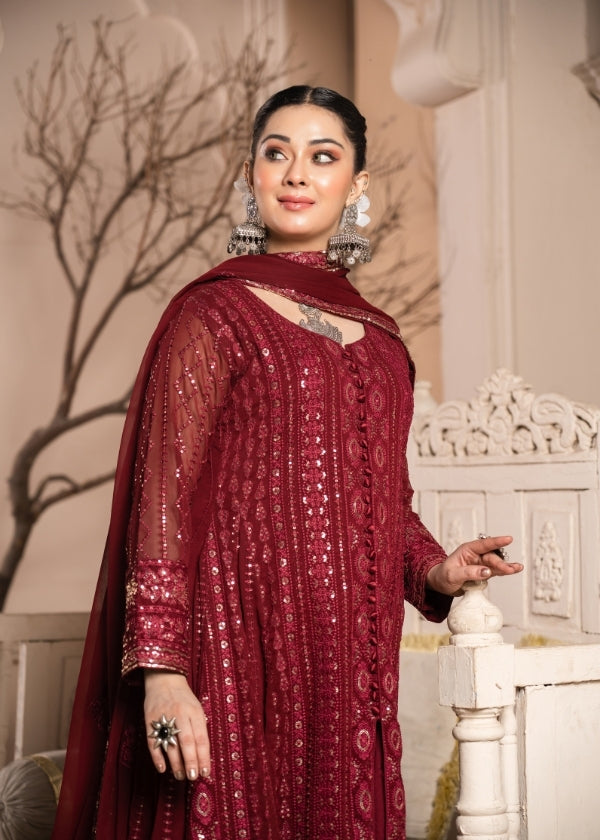 Zarnab Maroon 3 pieces