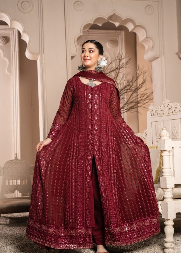 Zarnab Maroon 3 pieces